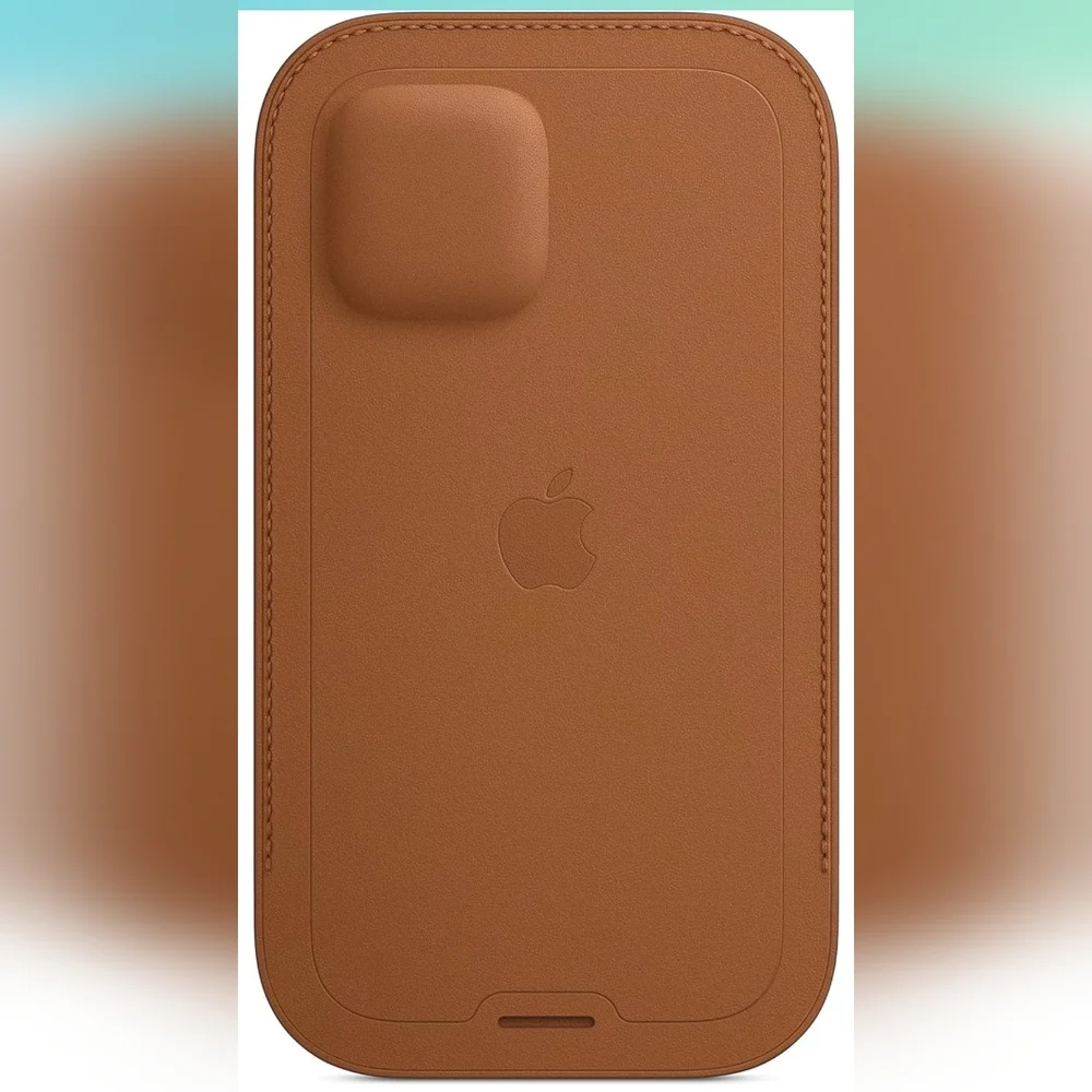 NWT Apple iPhone 12 and 12 Pro Leather Sleeve with MagSafe - Saddle Brown
